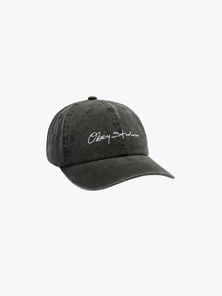 Obey Obey - Pigment Signature 6 Pnl Strbk Pigment Black - Petten - Unisex Zwart Petten