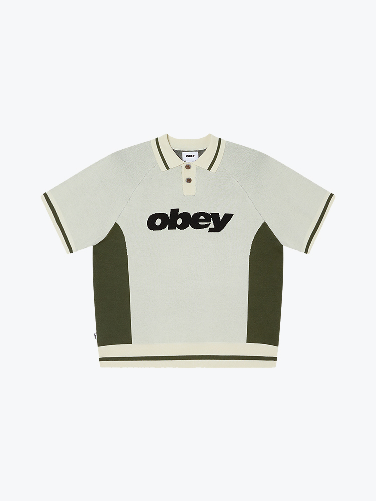 Obey Obey - Obey Sport Polo Sweater Unbleached Multi - Truien - Heren Beige Truien