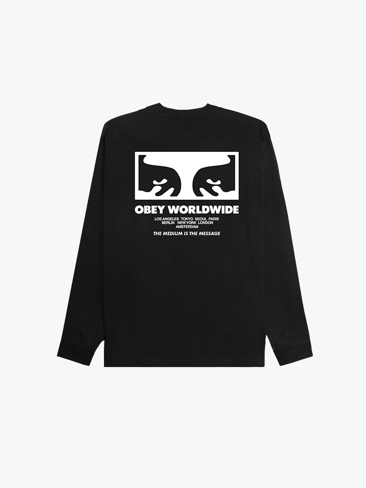 Obey – Obey - Obey The Medium Is The Message Black - T-Shirts - Heren – Zwart – T-Shirts