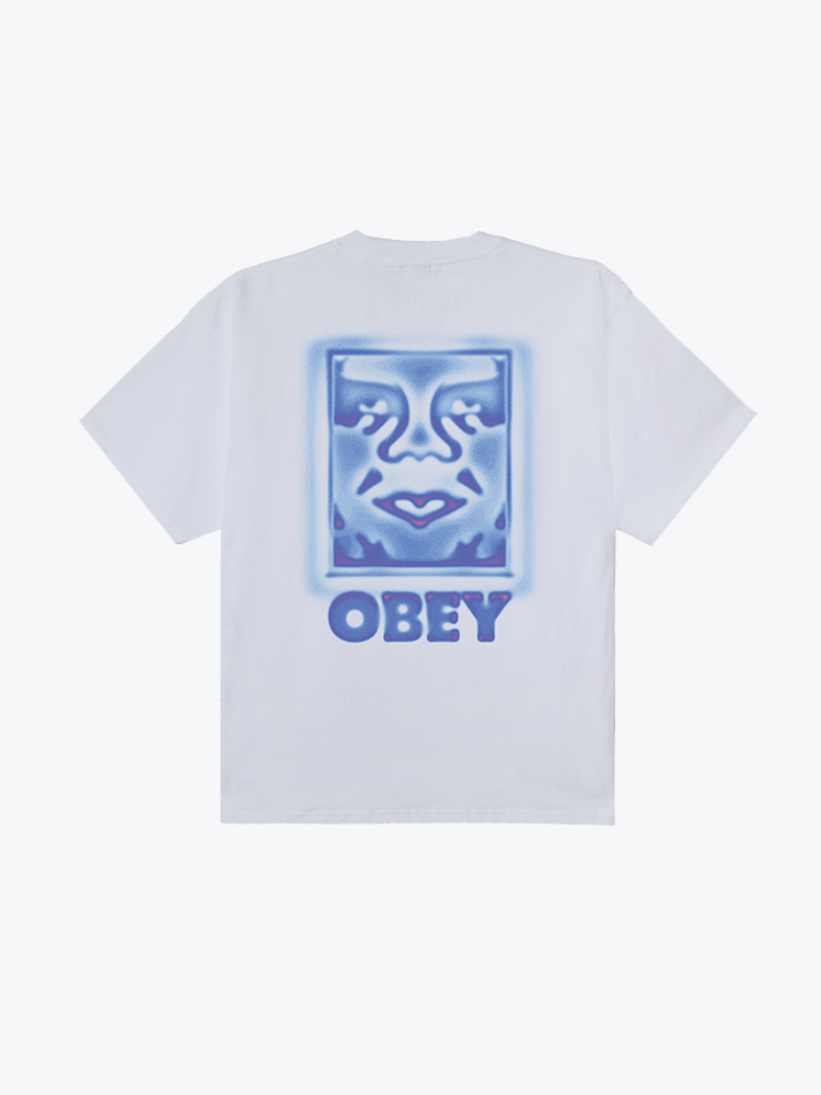 Obey Obey - Obey Heat Map Icon White - T-Shirts - Heren Wit T-Shirts