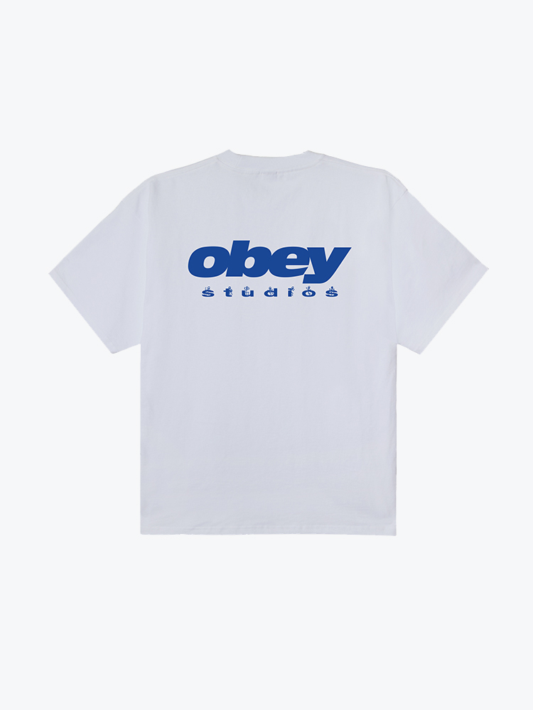 Obey Obey - Obey Get Up White - T-Shirts - Heren Wit T-Shirts