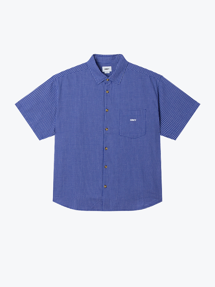 Obey Obey - Bigwig Frank Woven Surf Blue Multi - Overhemden - Heren Blauw Overhemden