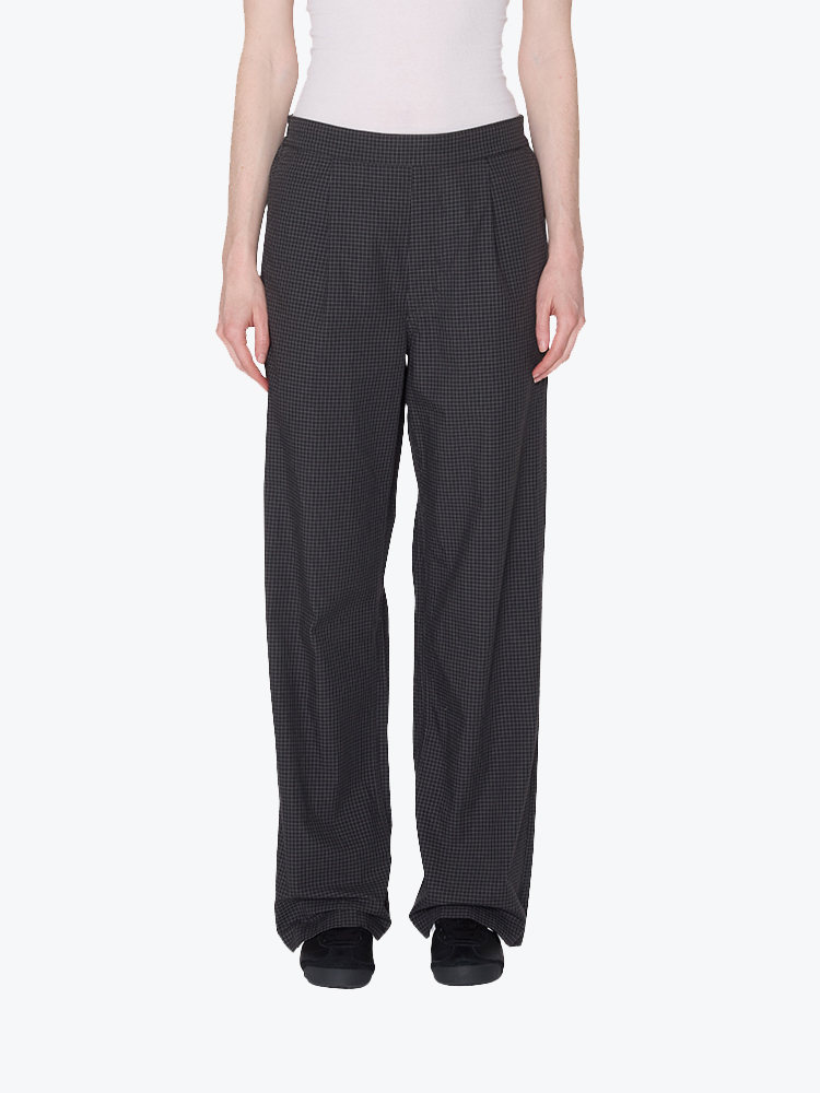Obey Obey - Thursday Micro Plaid Pant Charcoal Multi - Broeken - Dames Grijs Broeken