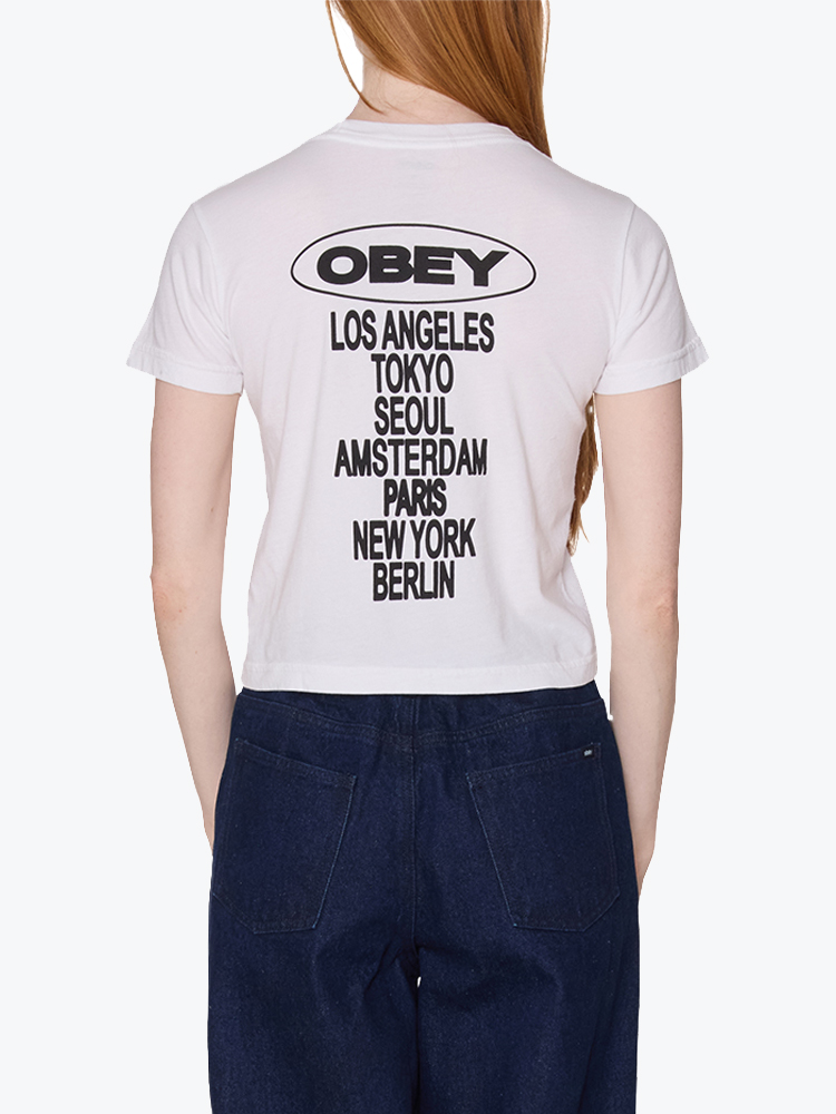 Obey – Obey - Obey Cities White - T-Shirts - Dames – Wit – T-shirts