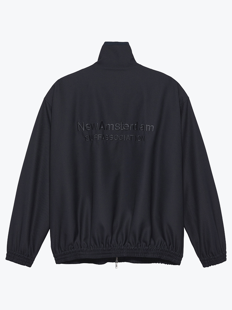 New Amsterdam Surf Association – New Amsterdam Surf Association - Wool Track Jacket Midnight Midnight - Jassen - Heren – Blauw – Jassen