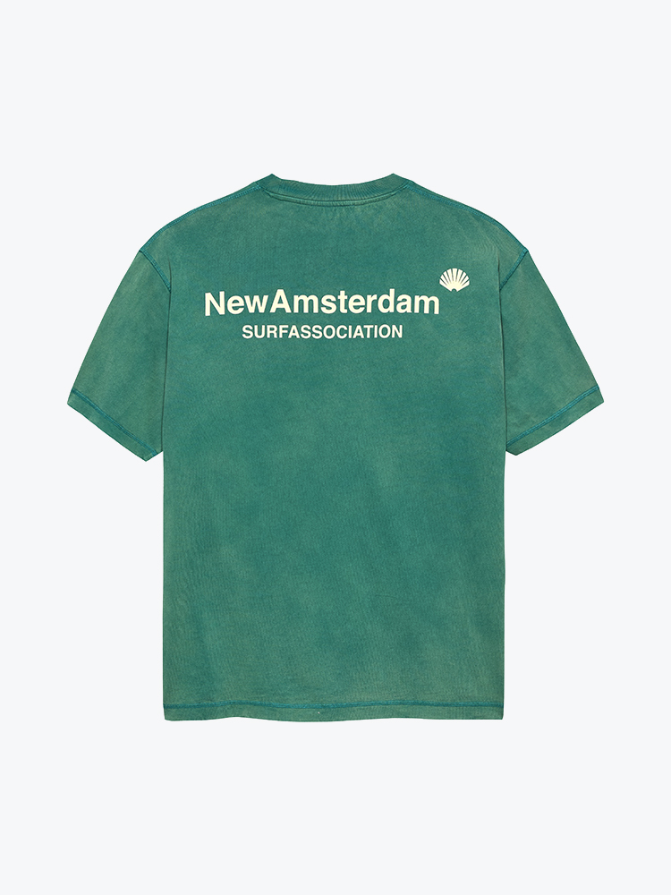 New Amsterdam Surf Association – New Amsterdam Surf Association - Logo Tee Sea Green/Butter Yellow Yellow - T-Shirts - Heren – Geel – T-Shirts