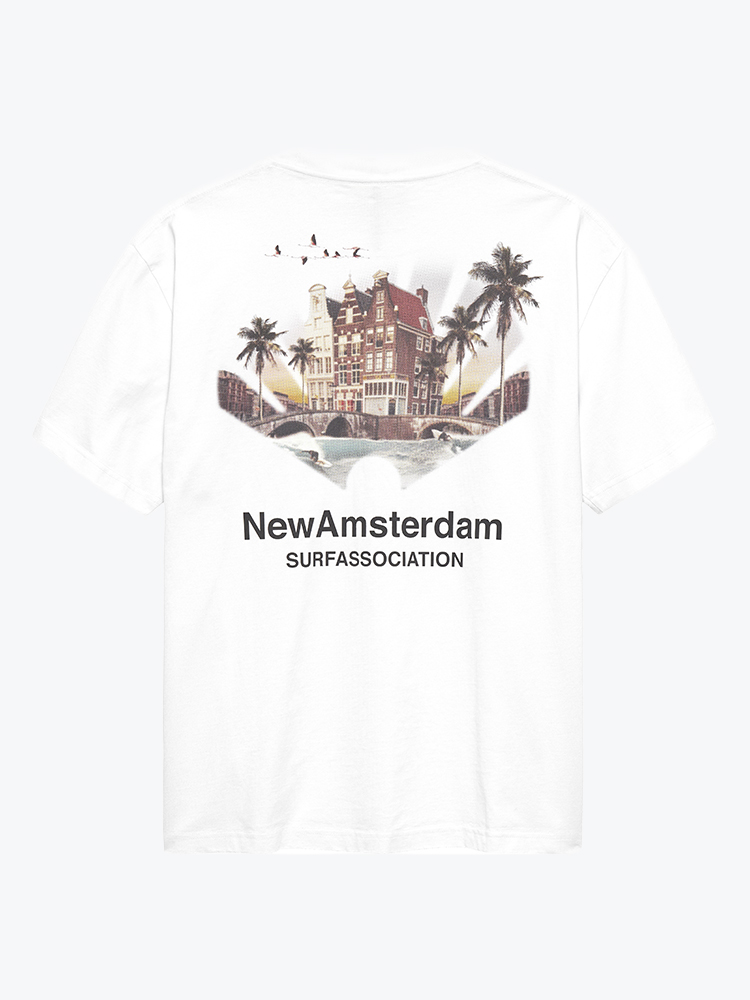 New Amsterdam Surf Association – New Amsterdam Surf Association - Tropical Tee White White - T-Shirts - Heren – Wit – T-Shirts