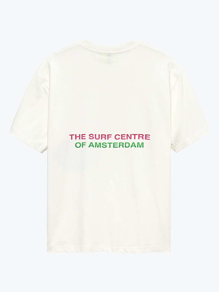 New Amsterdam Surf Association – New Amsterdam Surf Association - Surf Centre Tee Washed White White - T-Shirts - Heren – Wit – T-Shirts