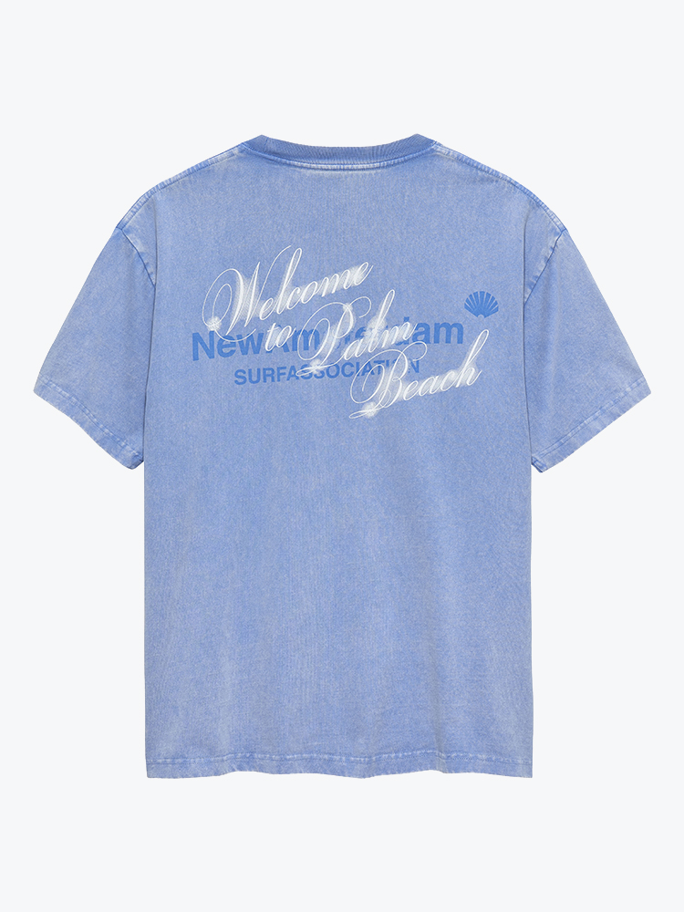 New Amsterdam Surf Association – New Amsterdam Surf Association - Welcome To Palmbeach Tee Blue Blue - T-Shirts - Heren – Blauw – T-Shirts