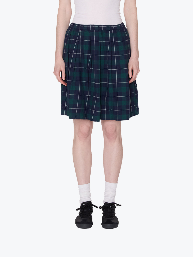 Obey – Obey - Shelly Plaid Pleated Skirt Green Multi - Rokken - Dames – Groen – Rokken