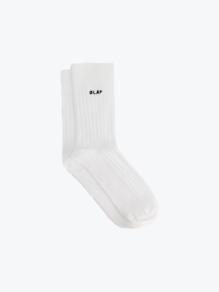 OLAF – Olaf - Monogram Sock Optical White - Sokken - Unisex – Wit – Sokken