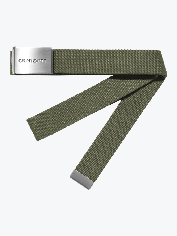 Carhartt WIP – Carhartt WIP - Clip Belt Chrome Leaf - Riemen - Unisex – Groen – Riemen