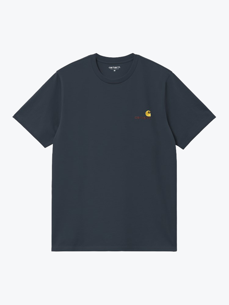 Carhartt WIP – Carhartt WIP - S/S American Script T-Shirt Deep Night - T-Shirts - Heren – Multi – T-Shirts