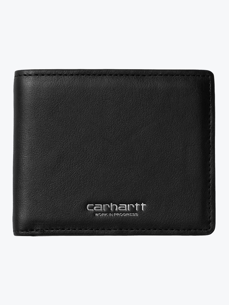Carhartt WIP – Carhartt WIP - Vegas Fold Cardholder Black / Silver - Goodies - Unisex – Zwart – Goodies