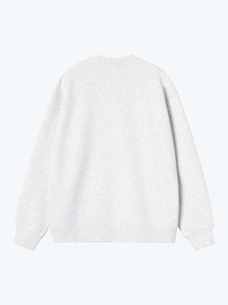 Carhartt WIP – Carhartt WIP - W' Carhartt Sweat Ash Heather / Velvet Green - Truien - Dames – Grijs – Truien