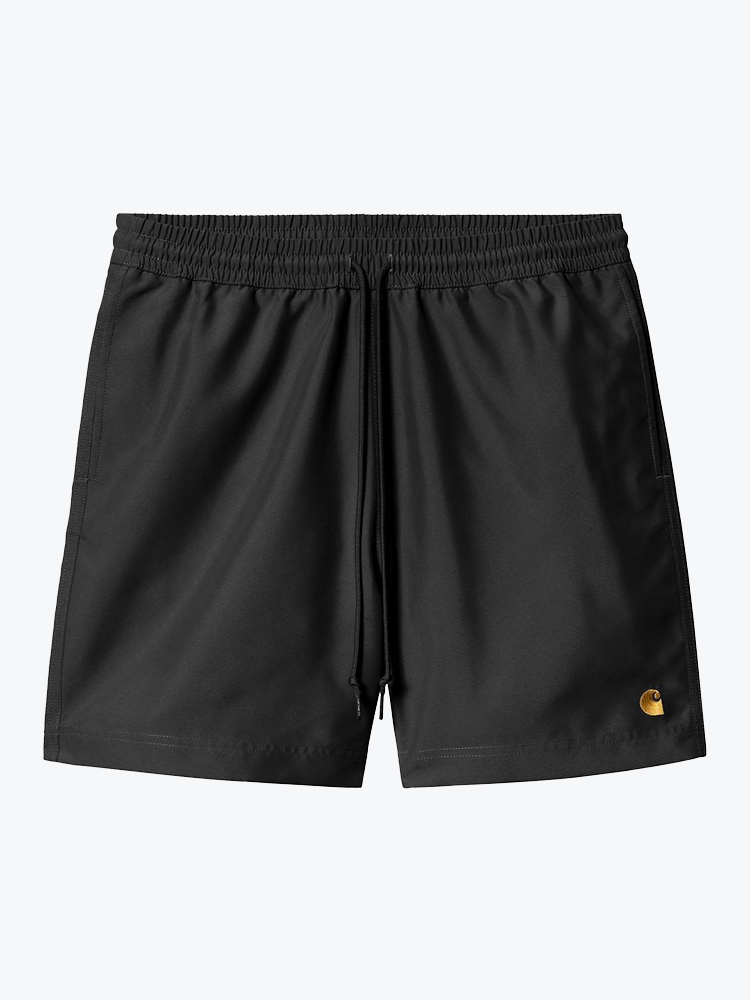 Carhartt WIP – Carhartt WIP - Chase Swim Trunks Black / Gold - Zwembroeken - Heren – Zwart – Zwembroeken