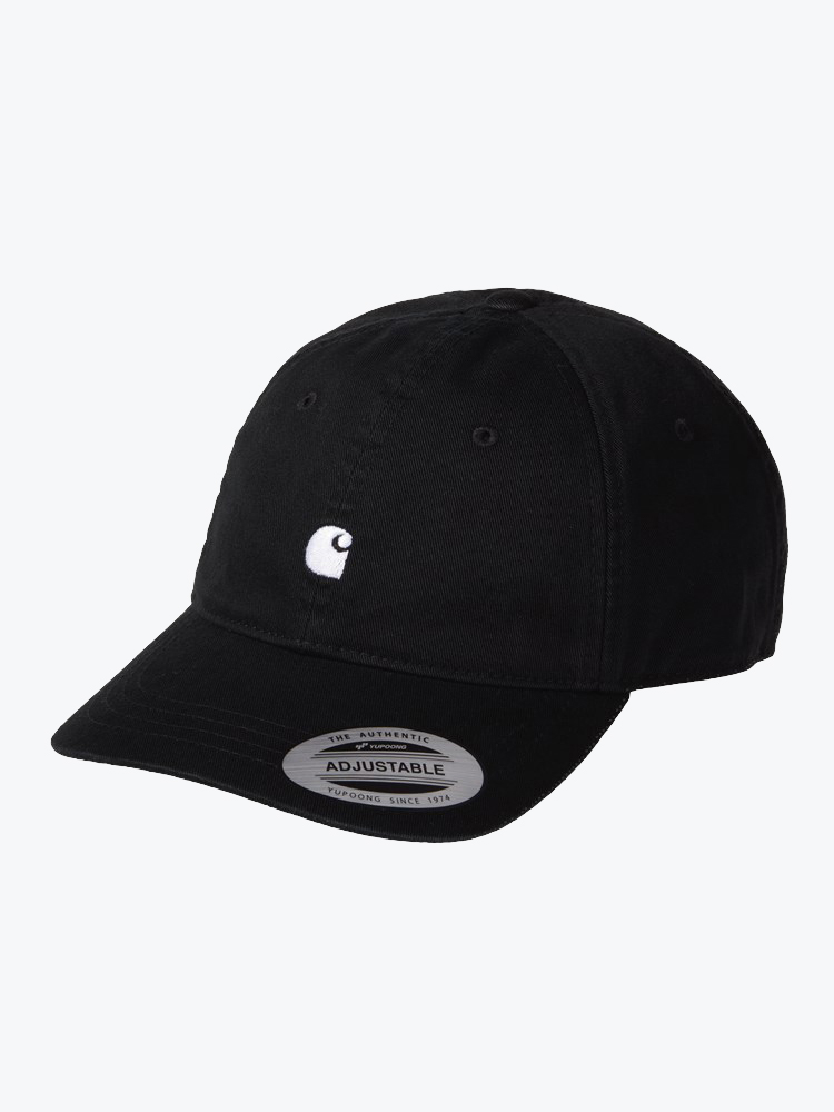 Carhartt WIP – Carhartt WIP - Madison Logo Cap Black / White - Petten - Unisex – Zwart – Petten