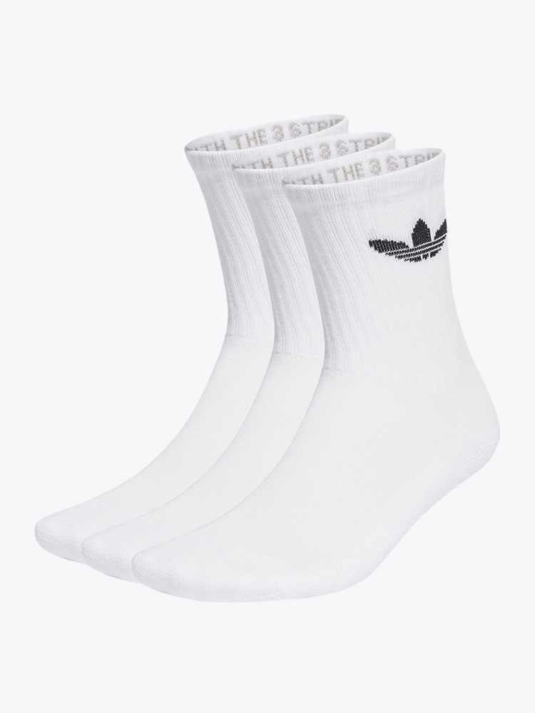 Adidas – Adidas - Tr Crew S 3P White White - Sokken - Unisex – Wit – Sokken
