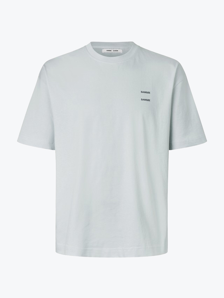 Samsoe Samsoe – Samsoe Samsoe - Joel T-shirt Skywriting - T-Shirts - Heren – Blauw – T-Shirts