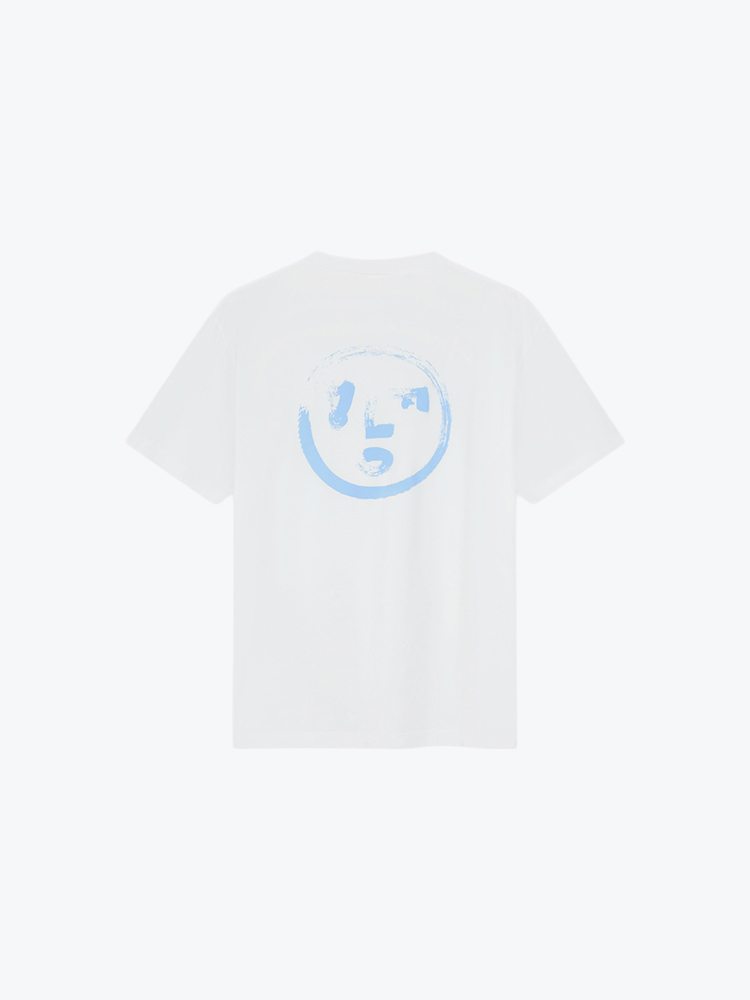 OLAF – Olaf - Brushstroke Face Tee Optical White - T-Shirts - Heren – Wit – T-Shirts