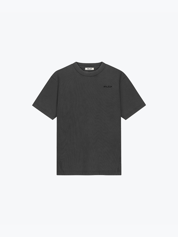 OLAF – Olaf - Washed Studio Ss Tee Charcoal - T-Shirts - Heren – Grijs – T-Shirts
