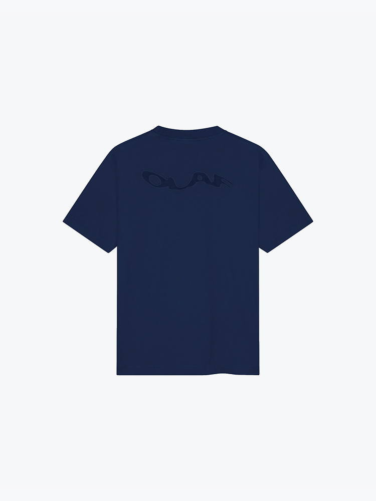 OLAF – Olaf - Ripstop Applique Relaxed Tee Navy - T-Shirts - Heren – Blauw – T-Shirts