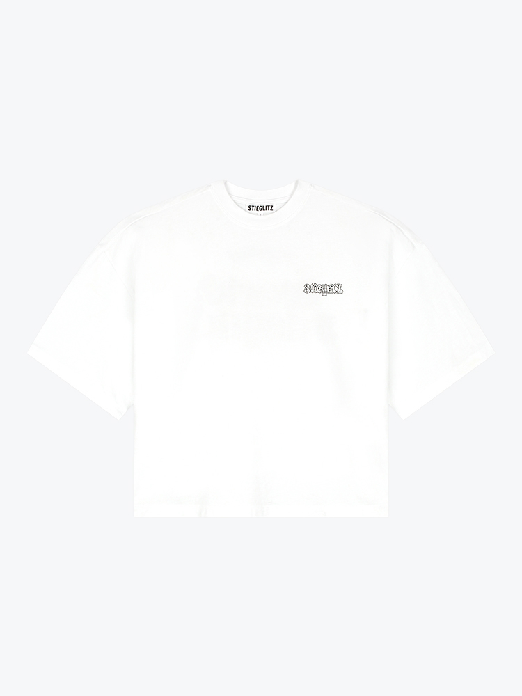 Stieglitz – Stieglitz - World Of Stieg Boxy T-shirt White - T-Shirts - Dames – Wit – T-shirts