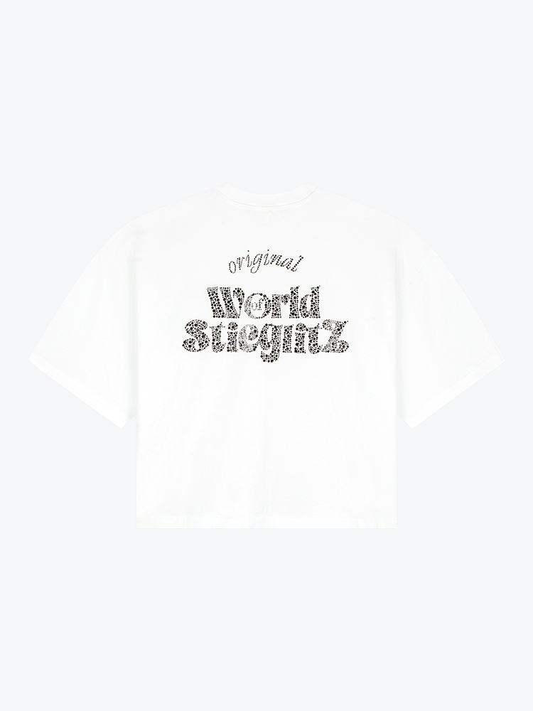 Stieglitz – Stieglitz - World Of Stieg Boxy T-shirt White - T-Shirts - Dames – Wit – T-shirts