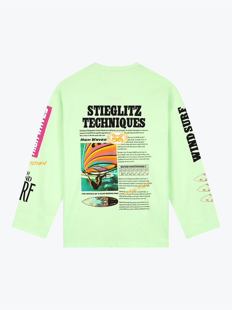 Stieglitz – Stieglitz - Monica Wide Skate Longsleeve Green - T-Shirts - Dames – Groen – T-shirts