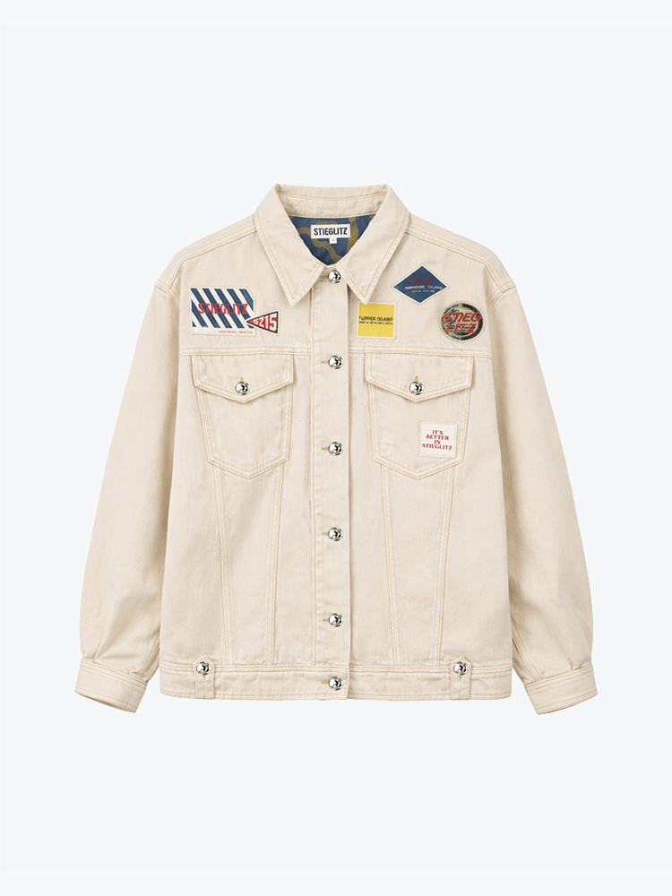 Stieglitz – Stieglitz - Taigo Denim Jacket Beige - Jassen - Dames – Beige – Jassen