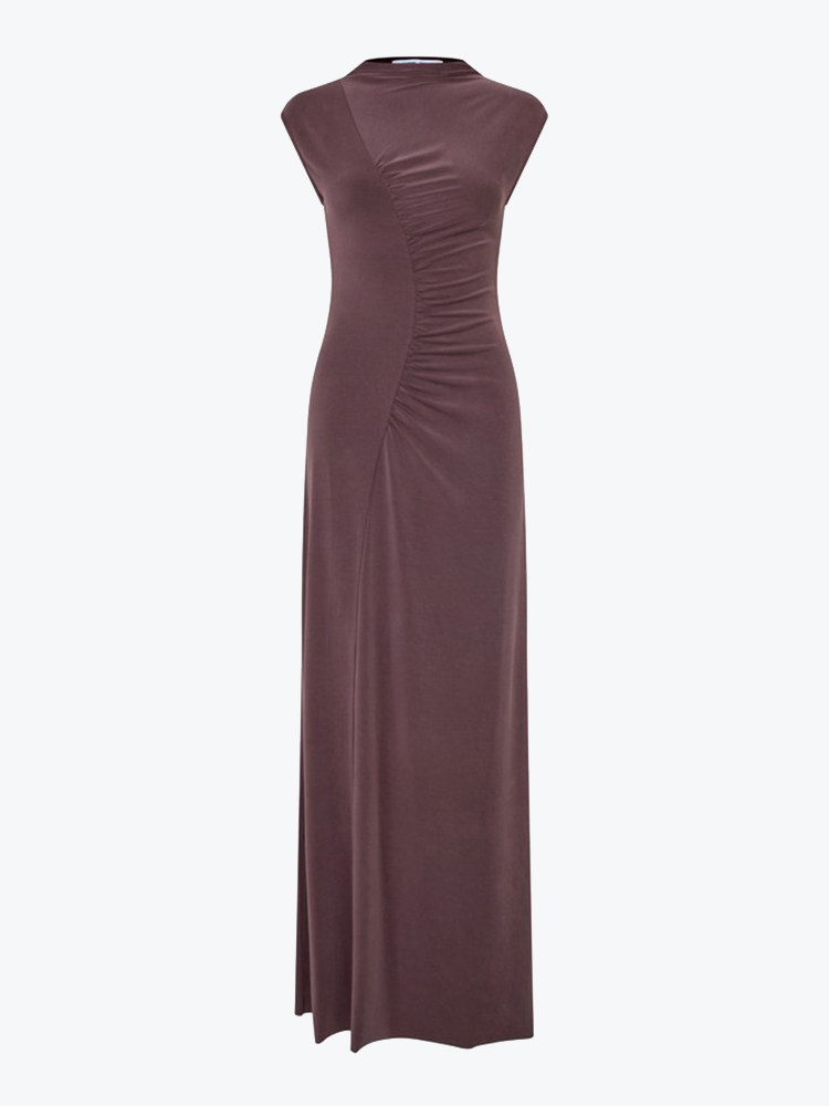 Samsoe Samsoe – Samsoe Samsoe - Saandressa Dress Fudge - Jurken - Dames – Bruin – Jurken