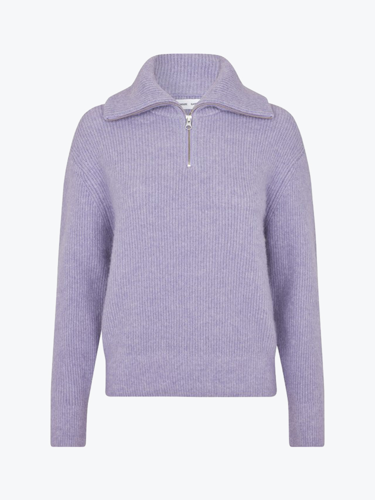 Samsoe Samsoe – Samsoe Samsoe - Saanour Hz Sweater 7355 Wisteria - Truien - Dames – Paars – Truien