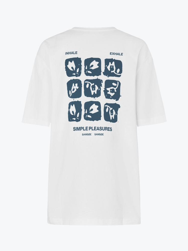 Samsoe Samsoe – Samsoe Samsoe - Sacohen T-shirt Blue Stamp - T-Shirts - Heren – Blauw – T-Shirts