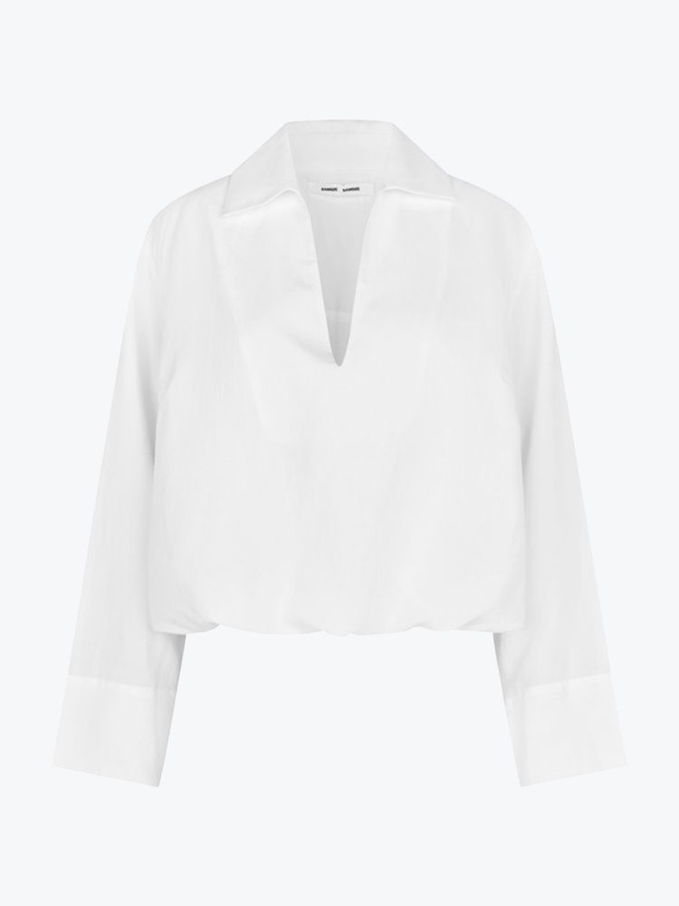 Samsoe Samsoe – Samsoe Samsoe - Sadaphne Shirt White - Blouses - Dames – Wit – Blouses
