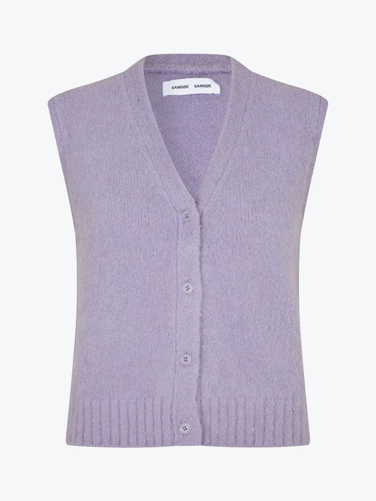 Samsoe Samsoe – Samsoe Samsoe - Sajeanne Vest 15425 Wisteria - Vesten - Dames – Paars – Vesten
