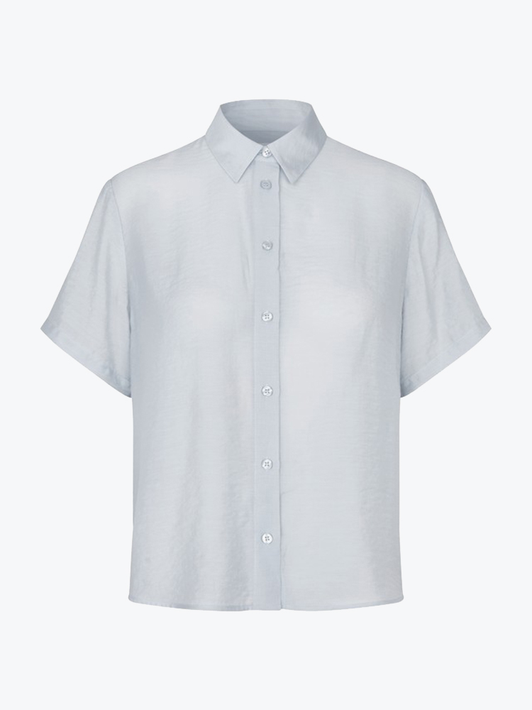 Samsoe Samsoe – Samsoe Samsoe - Samina Np Shirt Gray Dawn - Blouses - Dames – Grijs – Blouses