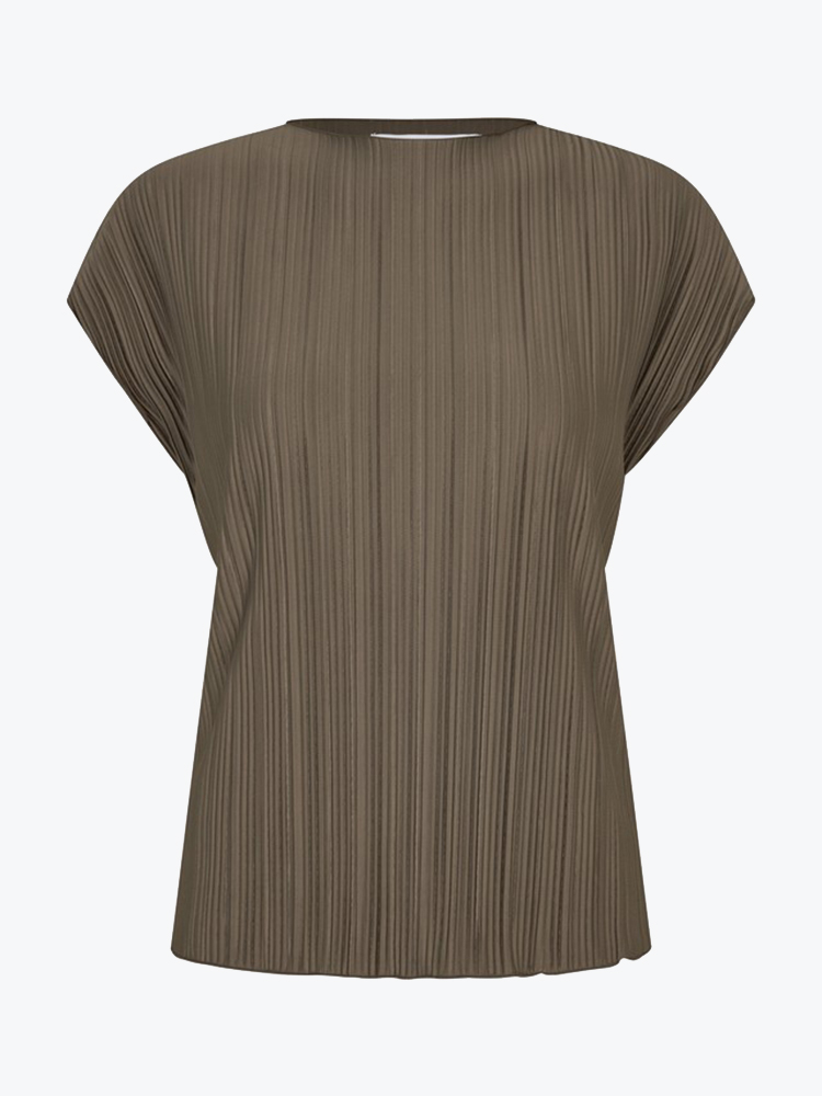 Samsoe Samsoe – Samsoe Samsoe - Sauma Top Major Brown - Blouses - Dames – Bruin – Blouses