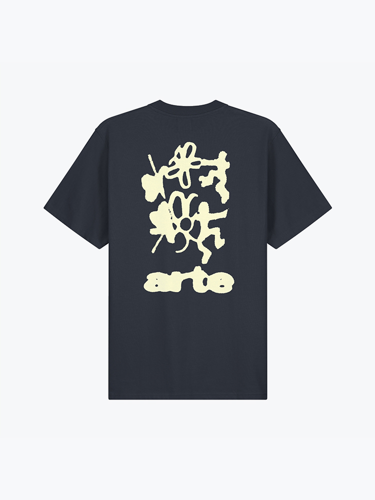Arte Antwerp – Arte Antwerp - Blurry Back Print Navy - T-Shirts - Heren – Blauw – T-Shirts