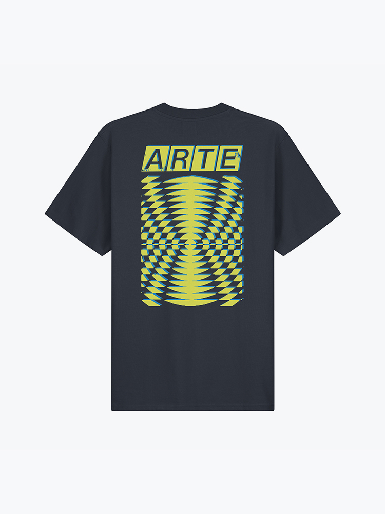Arte Antwerp – Arte Antwerp - Abstract Back Print T-shirt Navy - T-Shirts - Heren – Blauw – T-Shirts