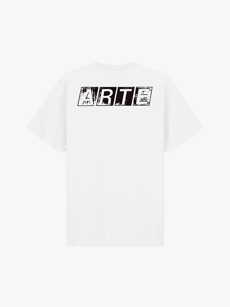 Arte Antwerp – Arte Antwerp - Faded Back Print T-shirt White - T-Shirts - Heren – Wit – T-Shirts