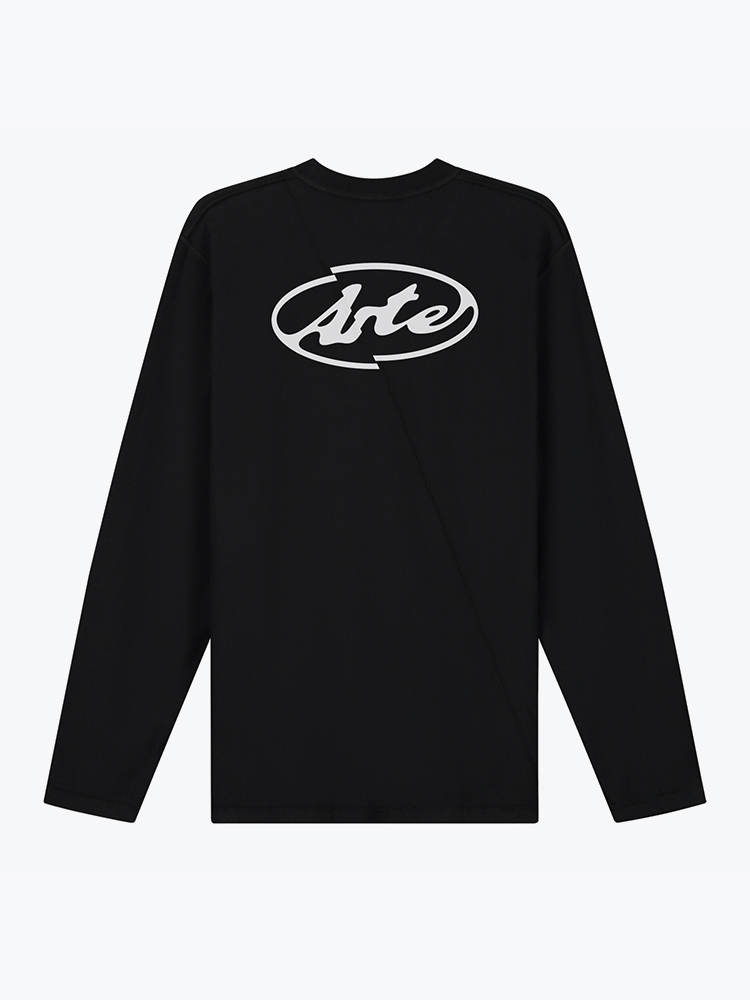 Arte Antwerp – Arte Antwerp - Back Circle Logo Longsleeve Black - T-Shirts - Heren – Zwart – T-Shirts