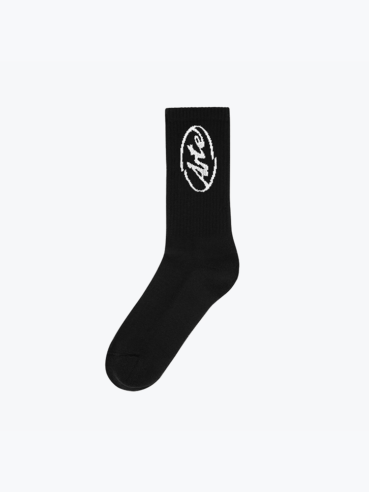 Arte Antwerp – Arte Antwerp - Circle Logo Socks Black - Sokken - Unisex – Zwart – Sokken