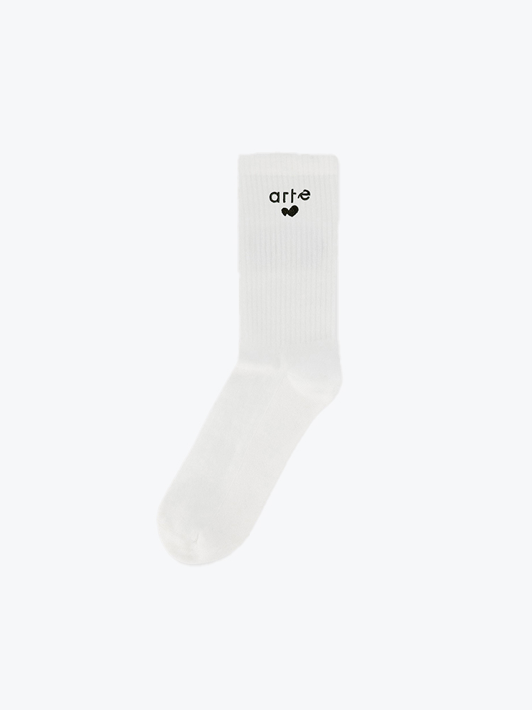 Arte Antwerp – Arte Antwerp - Heart Logo Socks White - Sokken - Unisex – Wit – Sokken