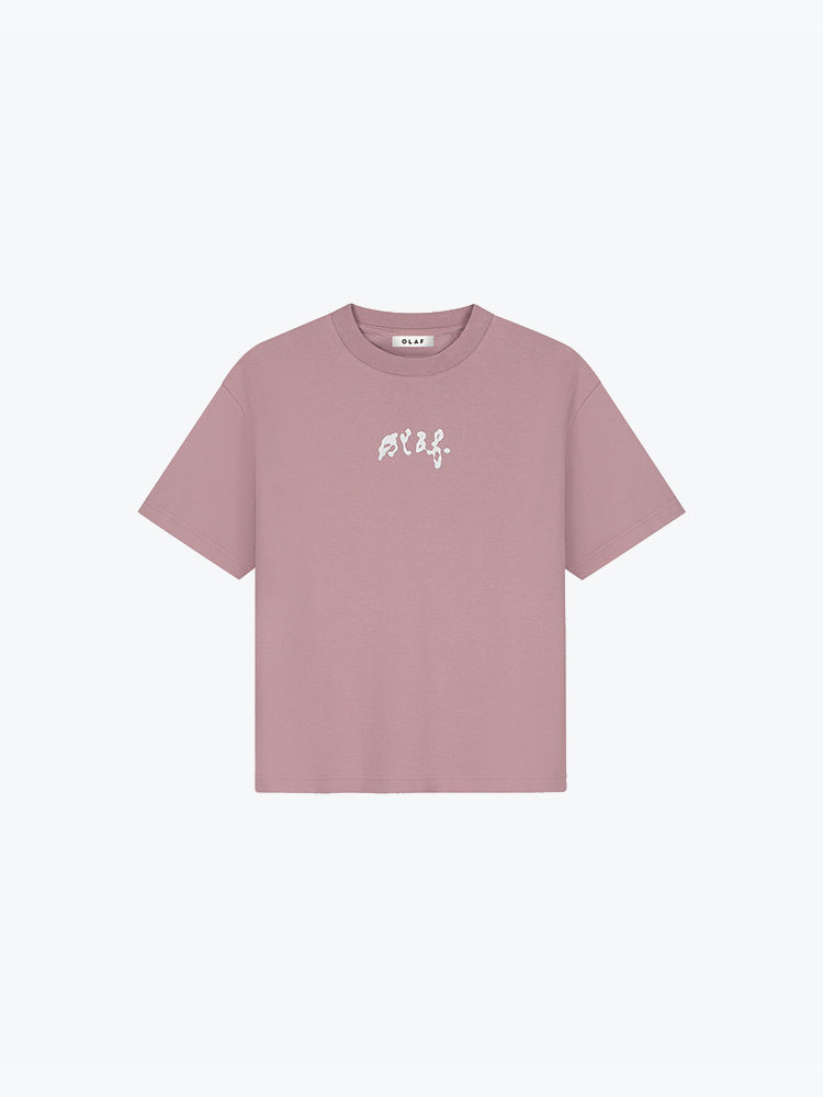 OLAF – Olaf - Painted Olaf Tee Twilight Mauve - T-Shirts - Dames – Roze – T-shirts