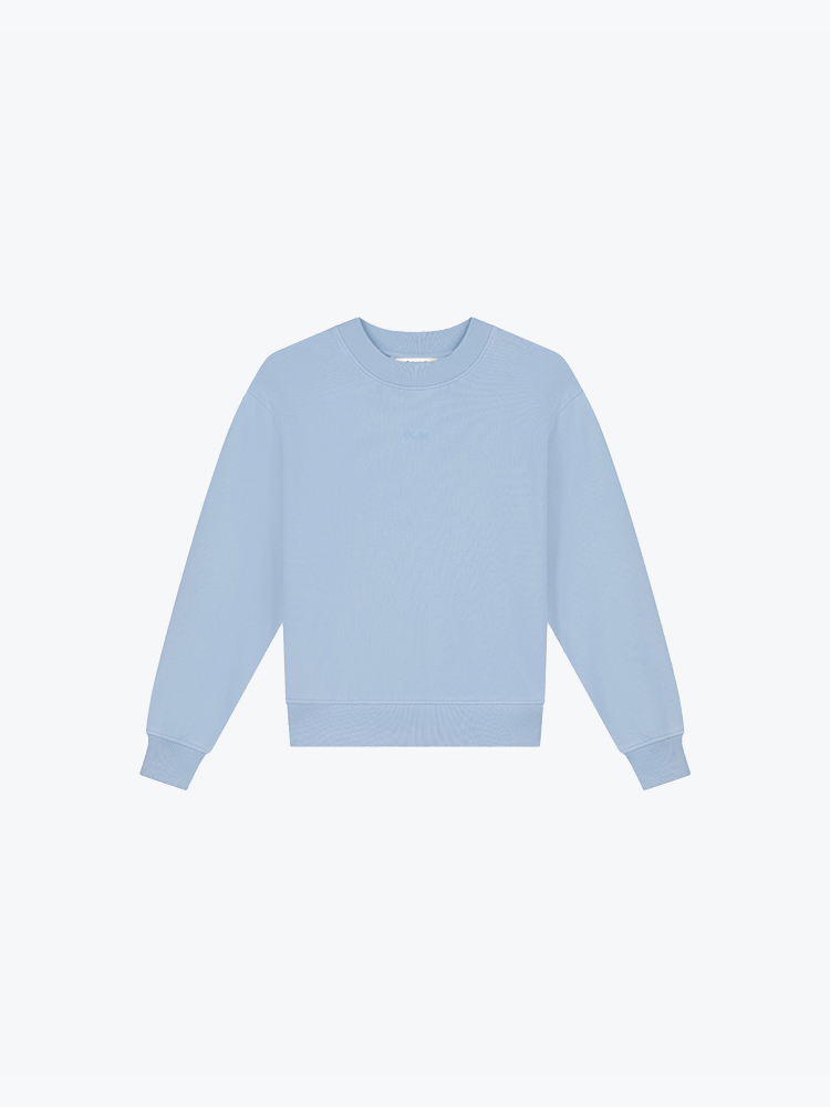 OLAF – Olaf - Essential Washed Crewneck Open Air - Truien - Dames – Blauw – Truien