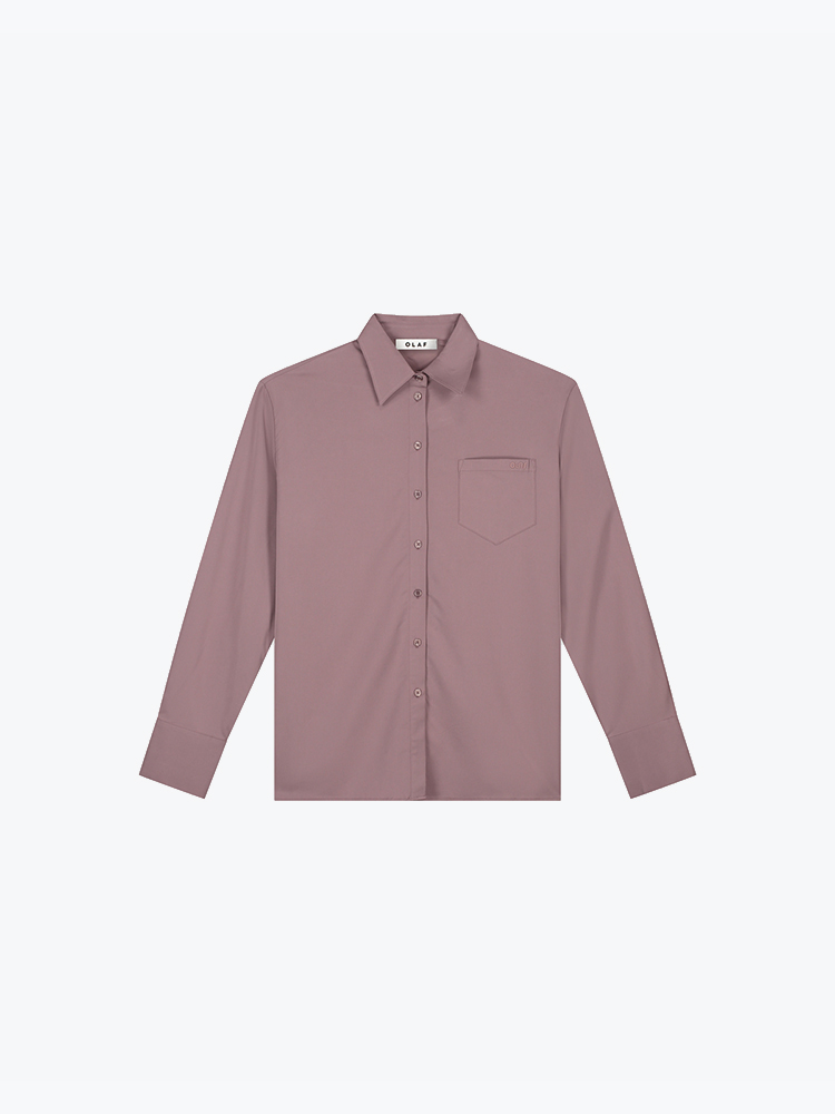 OLAF – Olaf - Drapey Asymmetric Shirt Twilight Mauve - blouses - Dames – Roze – Blouses