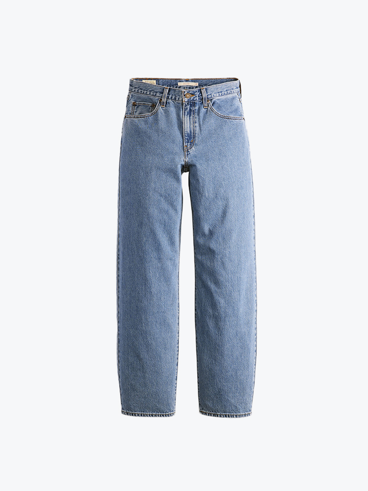 Levi's – Levi's - Baggy Dad Own It Stone Med Indigo - Jeans - Dames – Blauw – Jeans