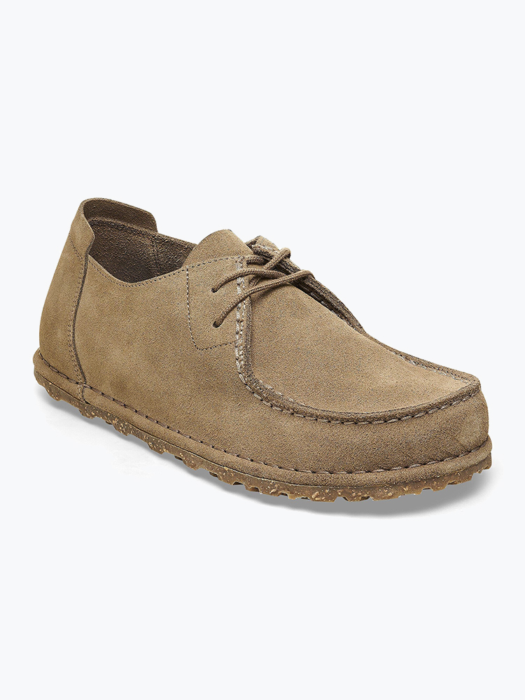 Birkenstock – Birkenstock - Utti Lace Suede Leather Gray Taupe - Schoenen - Heren – Grijs – Schoenen