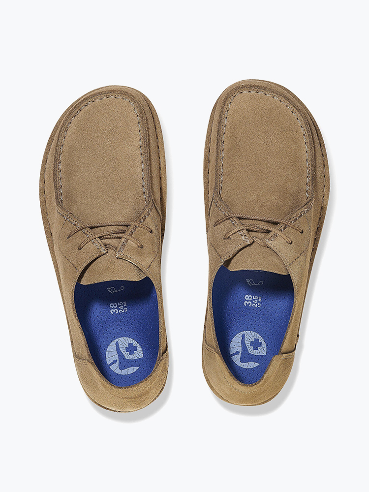 Birkenstock – Birkenstock - Utti Lace Suede Leather Gray Taupe - Schoenen - Heren – Grijs – Schoenen