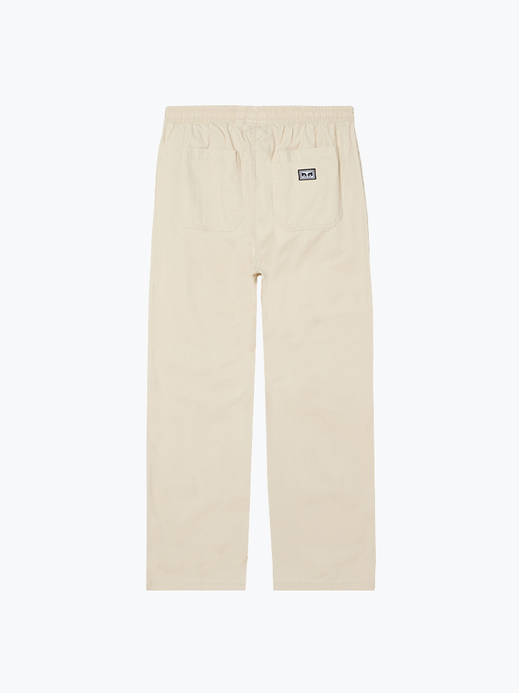 Obey – Obey - Theo Easy Pant Birch Faded Wash - Broeken - Heren – Rood – Broeken